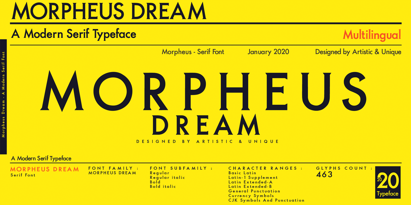 Przykładowa czcionka Morpheus Dream #15